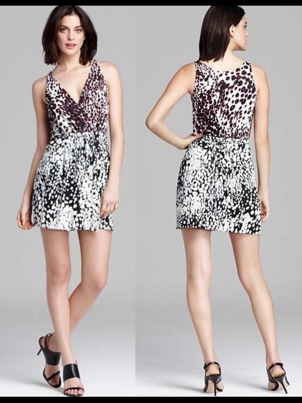 $365 Diane Von Furstenberg Oblixe
Leopard Silk dress fall party formal mini